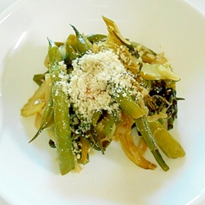 いんげん・セロリ・ピーマン・玉ねぎの洋風炒め煮